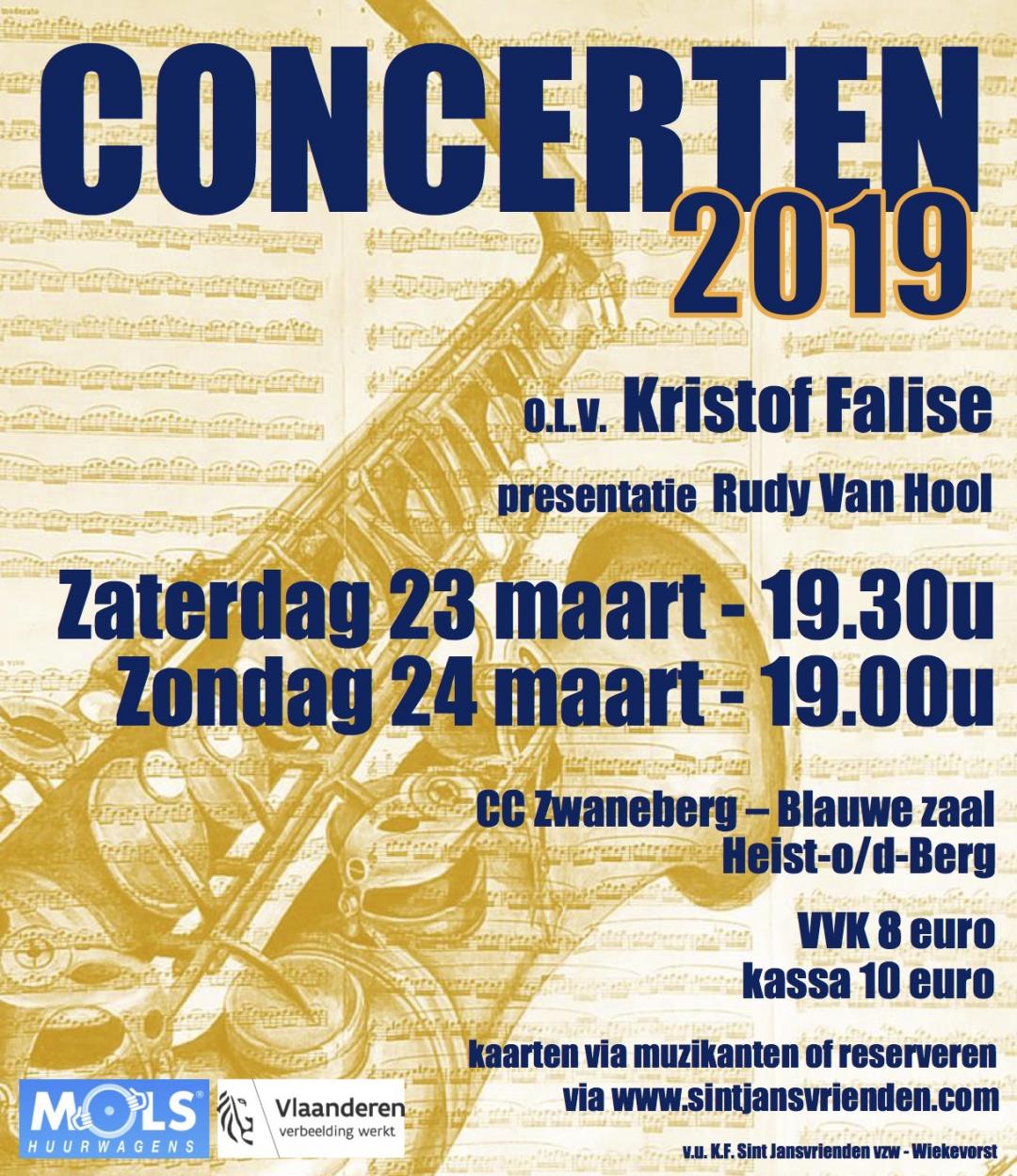 Affiche Concerten 2019